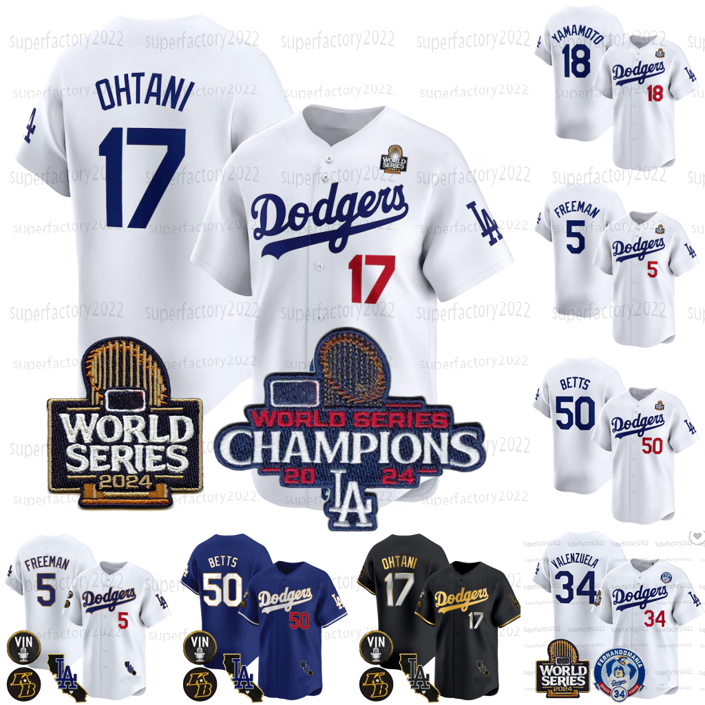2024 Dodgers Official Jerseys Ohtani Betts Freeman Smith Hernandez Muncy Taylor