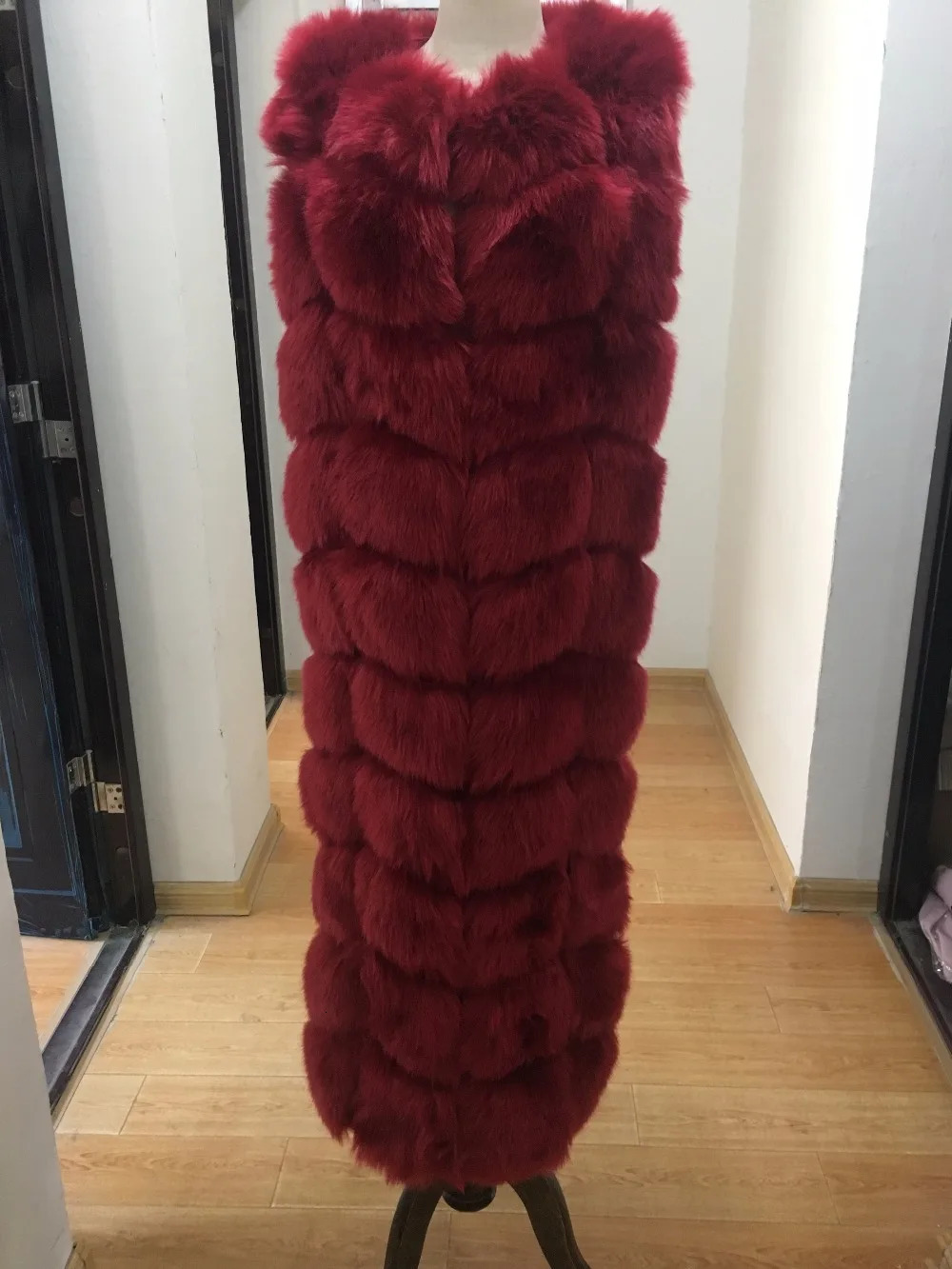 8-10 steps Longer Fluffy Fur Coat Winter Women Faux Fox Fur Parkas Furry Slim Fur Vest fashion Fur Outerwear 241031
