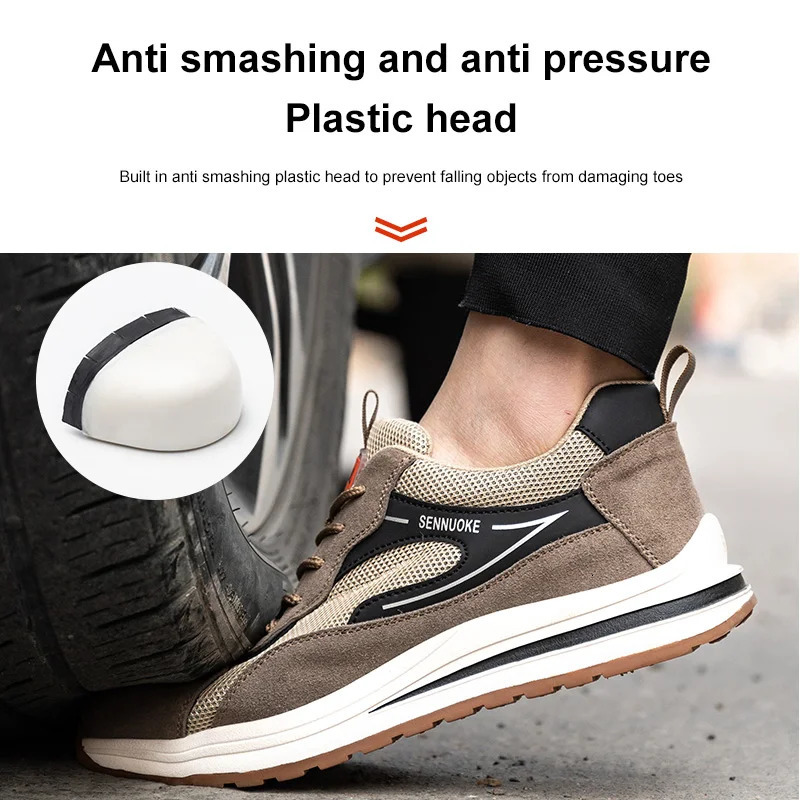 Safety Shoes Sport Shoes Men for Work Sneakers Lightweight Steel Toes Tree Industria Safety Tennis 241031