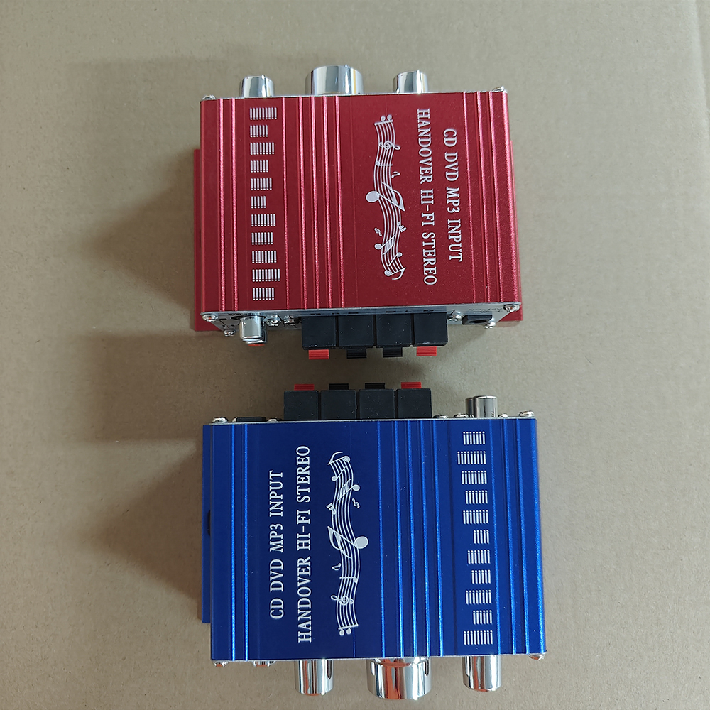 Stereo Amplifier Hi-Fi 12V Mini Auto Car Power Amplifier Stereo Audio Amplifier CD DVD MP3 Input For Motorcycle Boat Home Audio