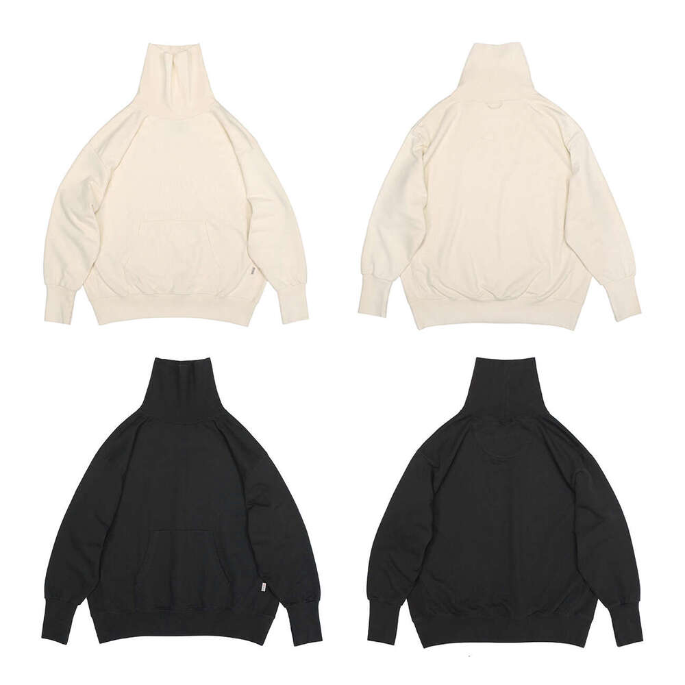 Second Order Men's Turtleneck Sweatshirt Oversized Pocket Solid Pullover