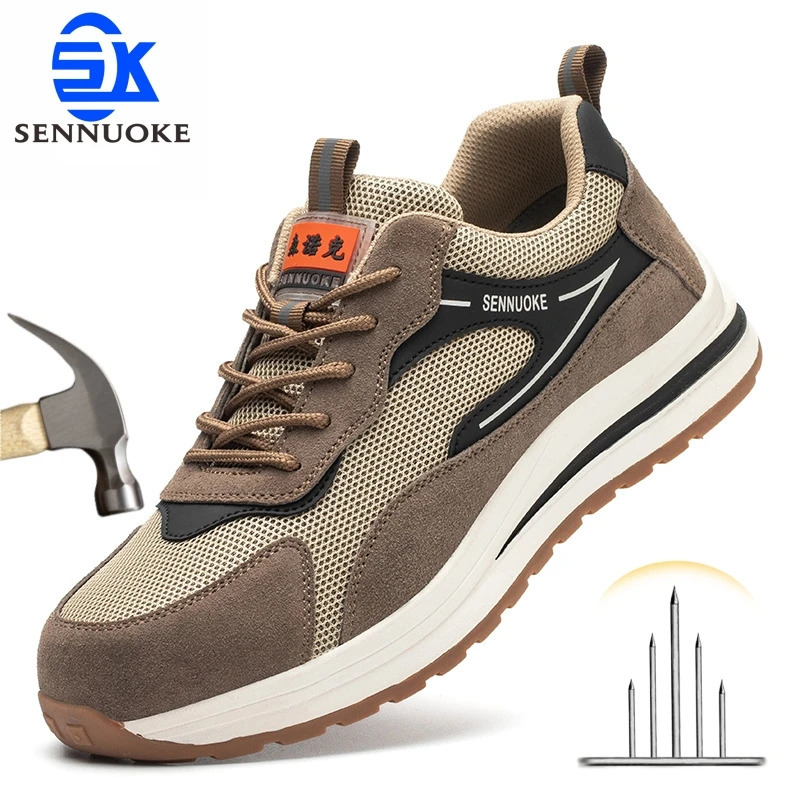 Safety Shoes Sport Shoes Men for Work Sneakers Lightweight Steel Toes Tree Industria Safety Tennis 241031