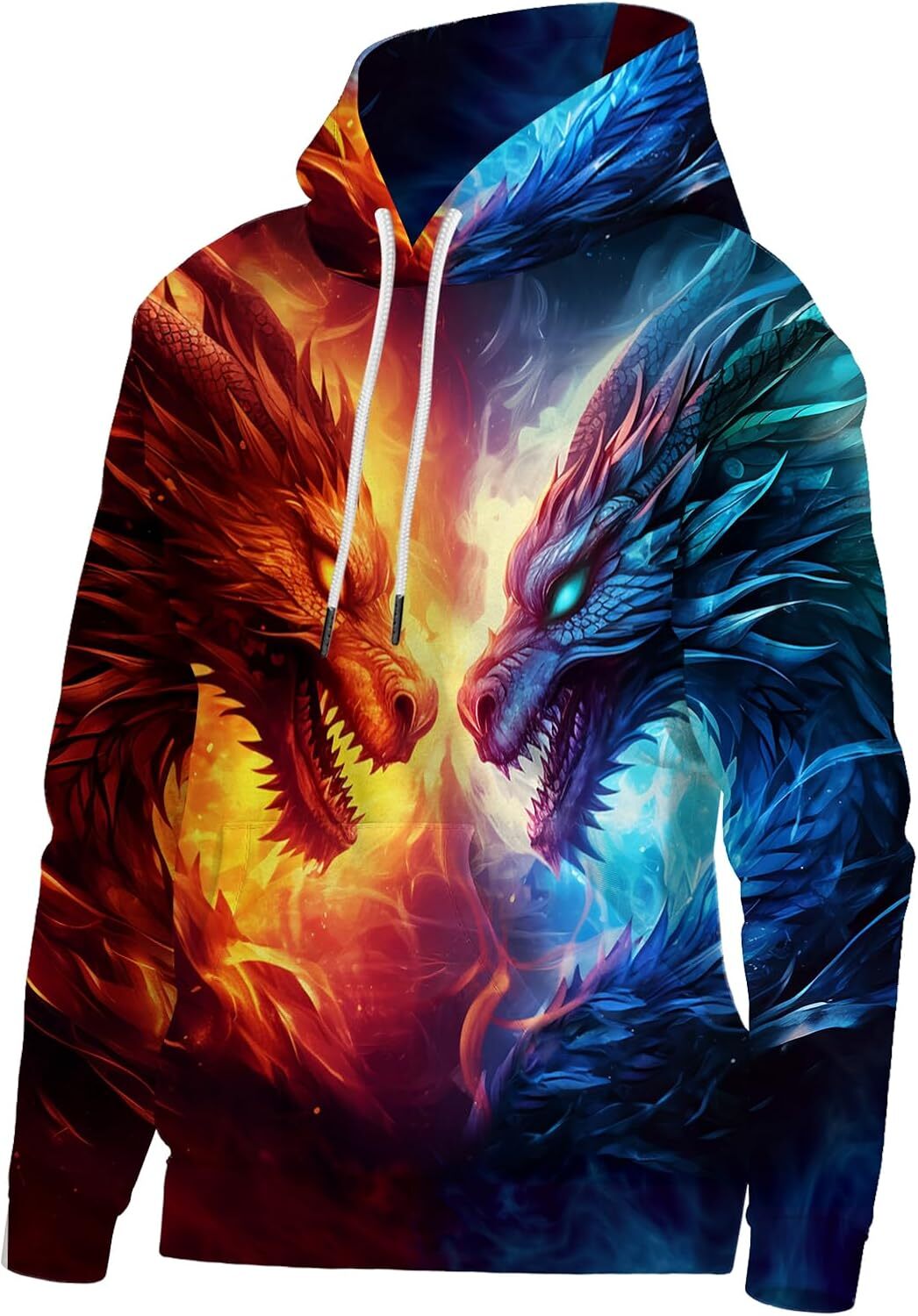 Hoodie for Mens Womens Unisex New Mens Novelty Hoodies Cool Animal Print Graphic Hoody Pullover Hooded Sweatshirts Graphic Warm Hip Hop