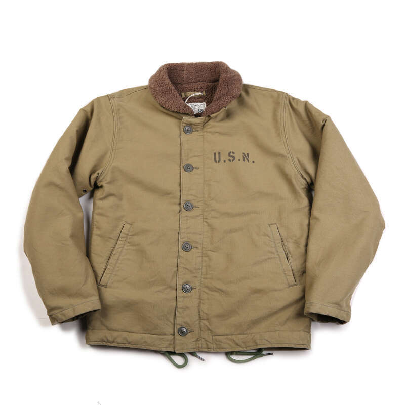 NON STOCK USN N-1 Deck Jacket Sherpa Ing Military Style Men Warm Coat 3 Colors