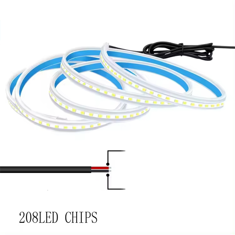 New LED 12V Car Hood Lights Flexible Daytime Running Headlight Multicolor Atmosphere Signal Lamp Waterproof Decoration Accessories
