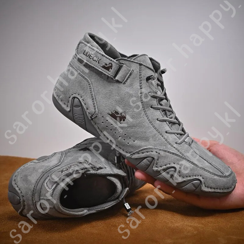 Men Boots Casual Motorcycle Winter Shoes 2023 Waterproof High Top Sneakers Luxury Footwear 785