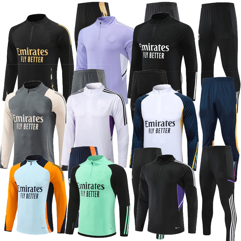2024 2025 Real football training kit VINI JR GAVI long-sleeved trousers football jogging tracksuit