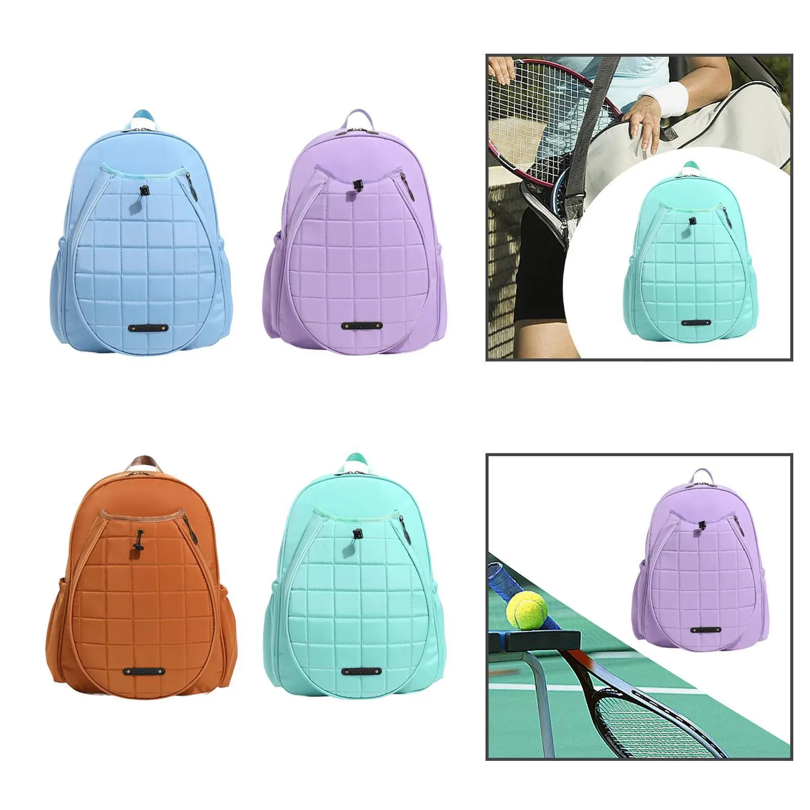 Tennis Storage Bag Badminton Racket Shoulder Bag Organizer Water Resistant Racket Pouch Racket Pocket Holder for Sport Men 241031