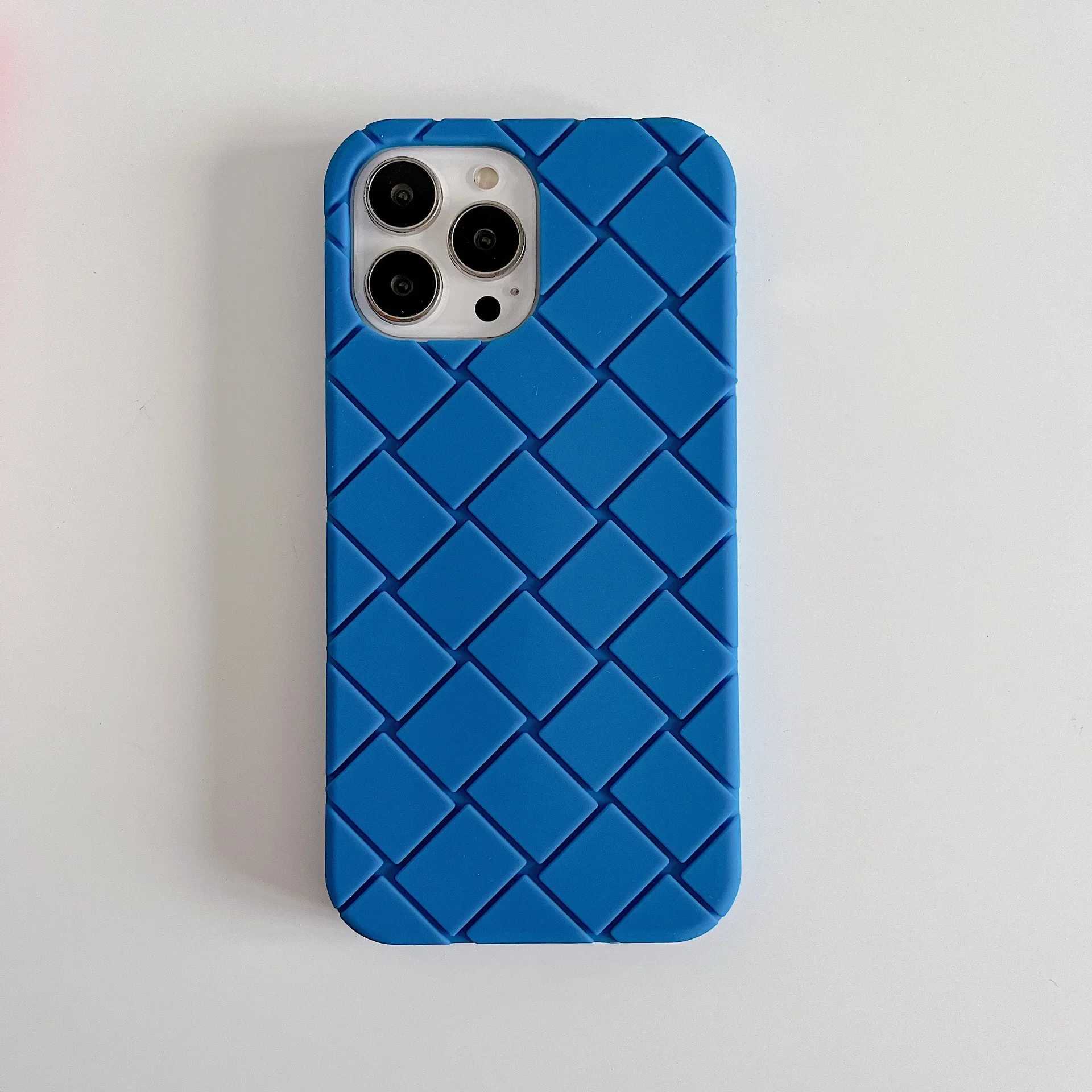 Phone case Luxury Woven Pattern Tpu Phone Case for iPhone 15 14 13 12 11 Pro Max Soft Silicone Rubber Back Cover for iPhone 15 14 Fem Z241031
