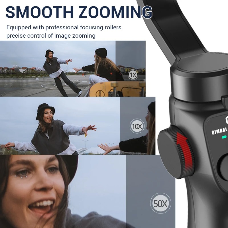2024 New F10 3 Axis Anti Shake Handheld Gimbal Phone Video Record Vlog Stabilizer For iphone 15 Smartphone