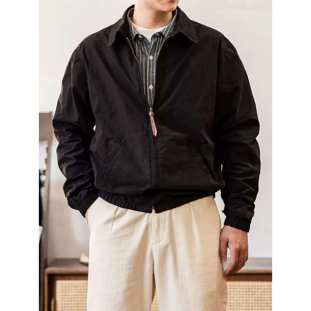 Red Tornado Lightweight Full-Zip Commuter Jacket Turn-Down Collar Windbreaker For Men