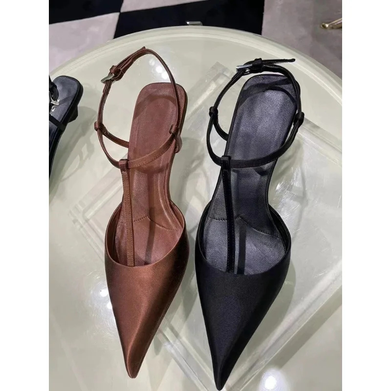 Shoes for Women Sexy Pointed Toe Womens Sandals Comfortable Low Heel Trendy Sandal Simple Versatile Large Size Pumps 241031
