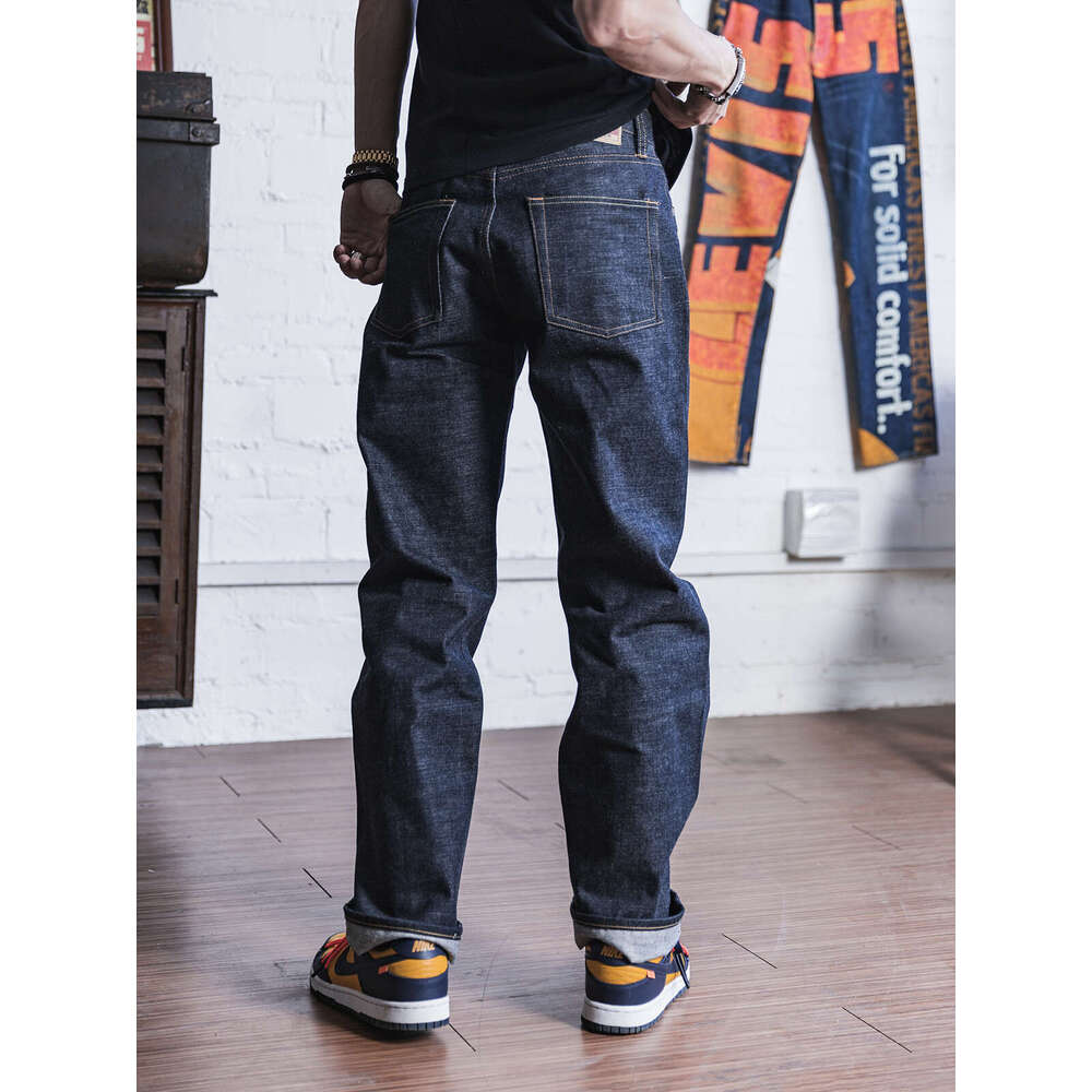 Non Stock 15Oz Seage Denim Jeans Straight Fit Raw Fabric Ameki Pants For Men