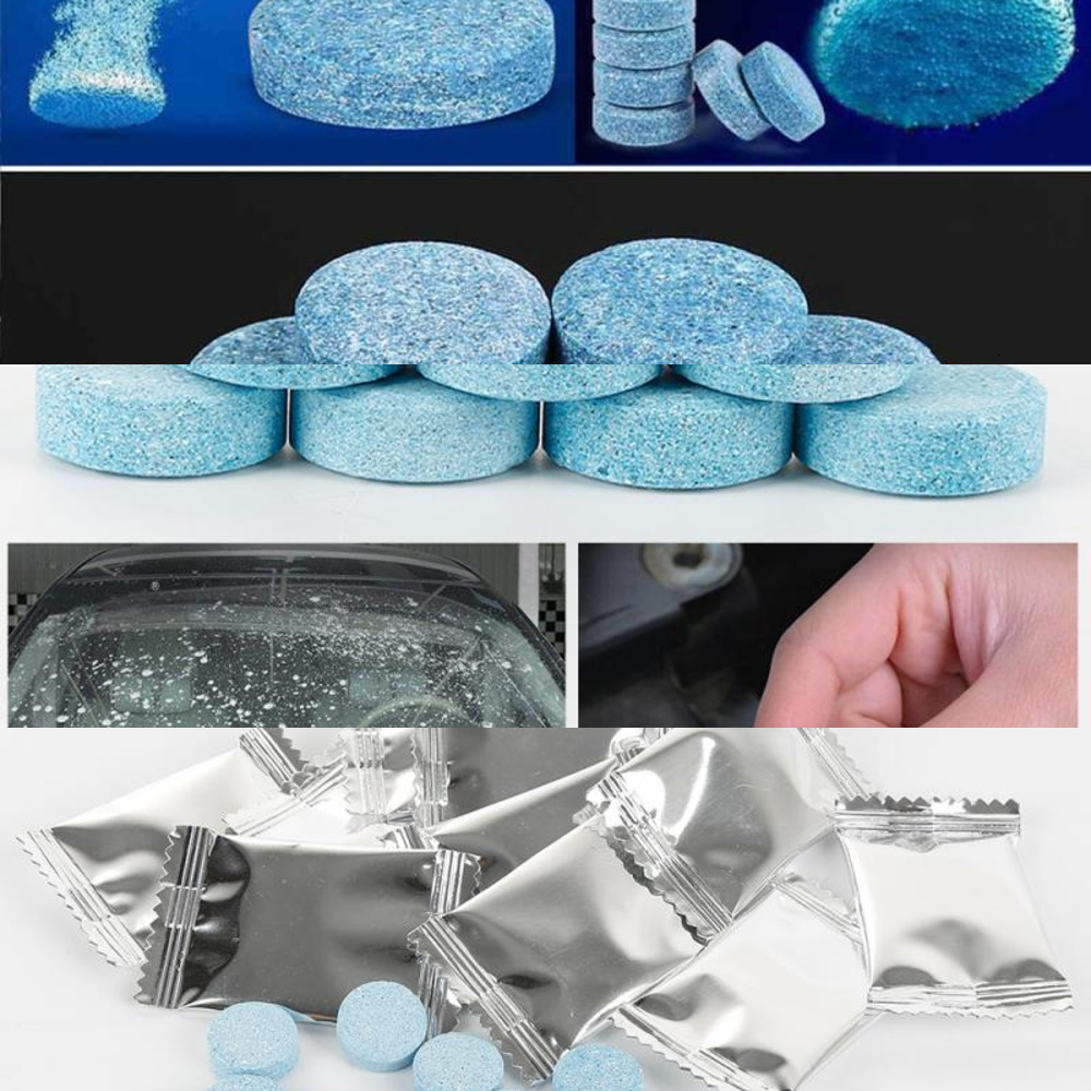 New 5Pcs Solid Cleaner Windscreen Wiper Effervescent Tablets Glass Toilet Window Windshield Cleaning Car Accessories