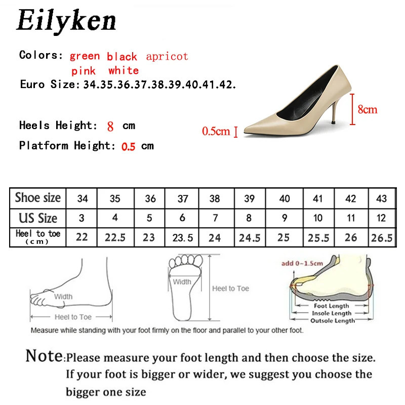 Eiyken Green High Heels Pumps Pointed Toe Slip On Women Sexy Prom Wedding Ladies Stripper 2024 Shoes 241031