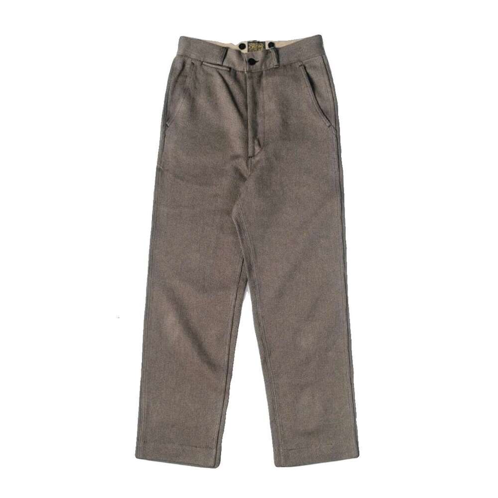 Bronson Lot 929 Vintage Pique Stripes Work Pants Salt & Pepper Winter Men's Casual Trouser