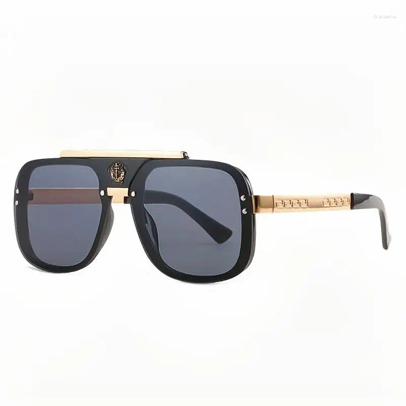 Sunglasses Brand Designer For Women And Men Summer Style Anti-Ultraviolet Retro Plate Full Frame Glasses Random Box