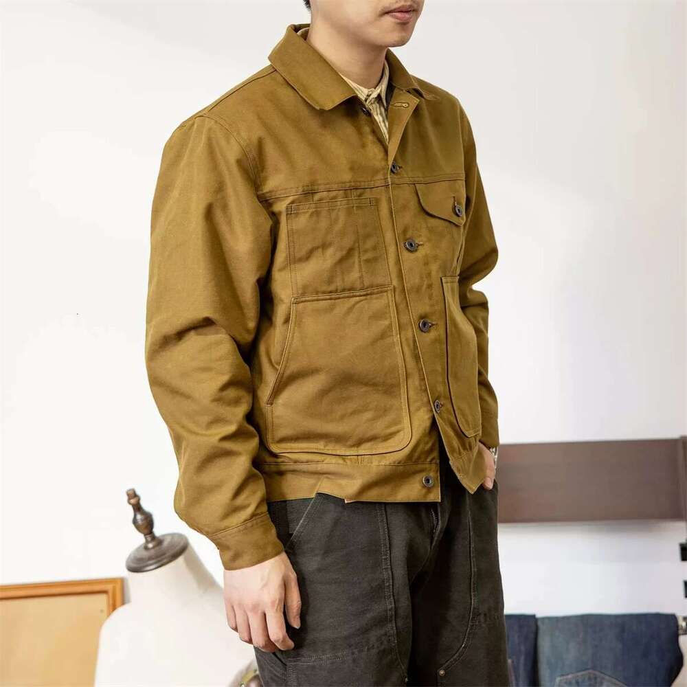 Tornado Waxed Canvas Cruiser Jacket Water Resistant Red Style Men's Work Outerwear