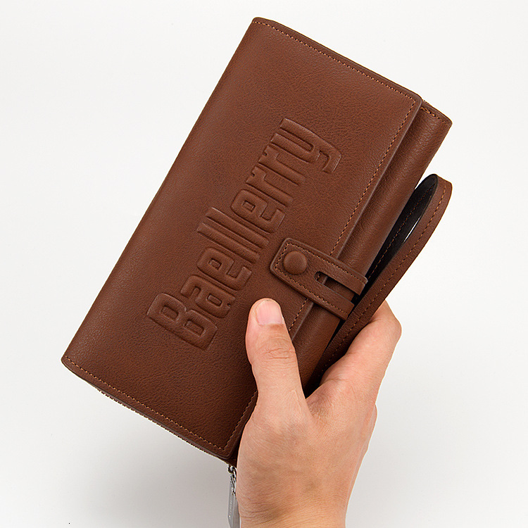 Men's Baellerry Multi functional Long Large Capacity Handheld Bag Wallet