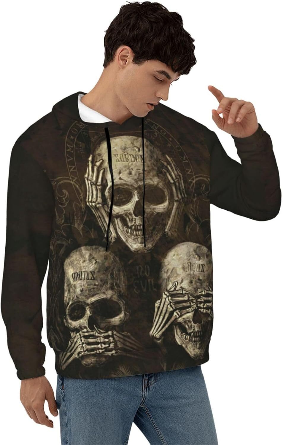 Hoodie for Mens Womens Cool Hoodies For Men Novelty Mens Hoodies Funny Pullover Hoody 3d Printed Hooded Sweatshirt With Big Pockets Warm Hip Hop