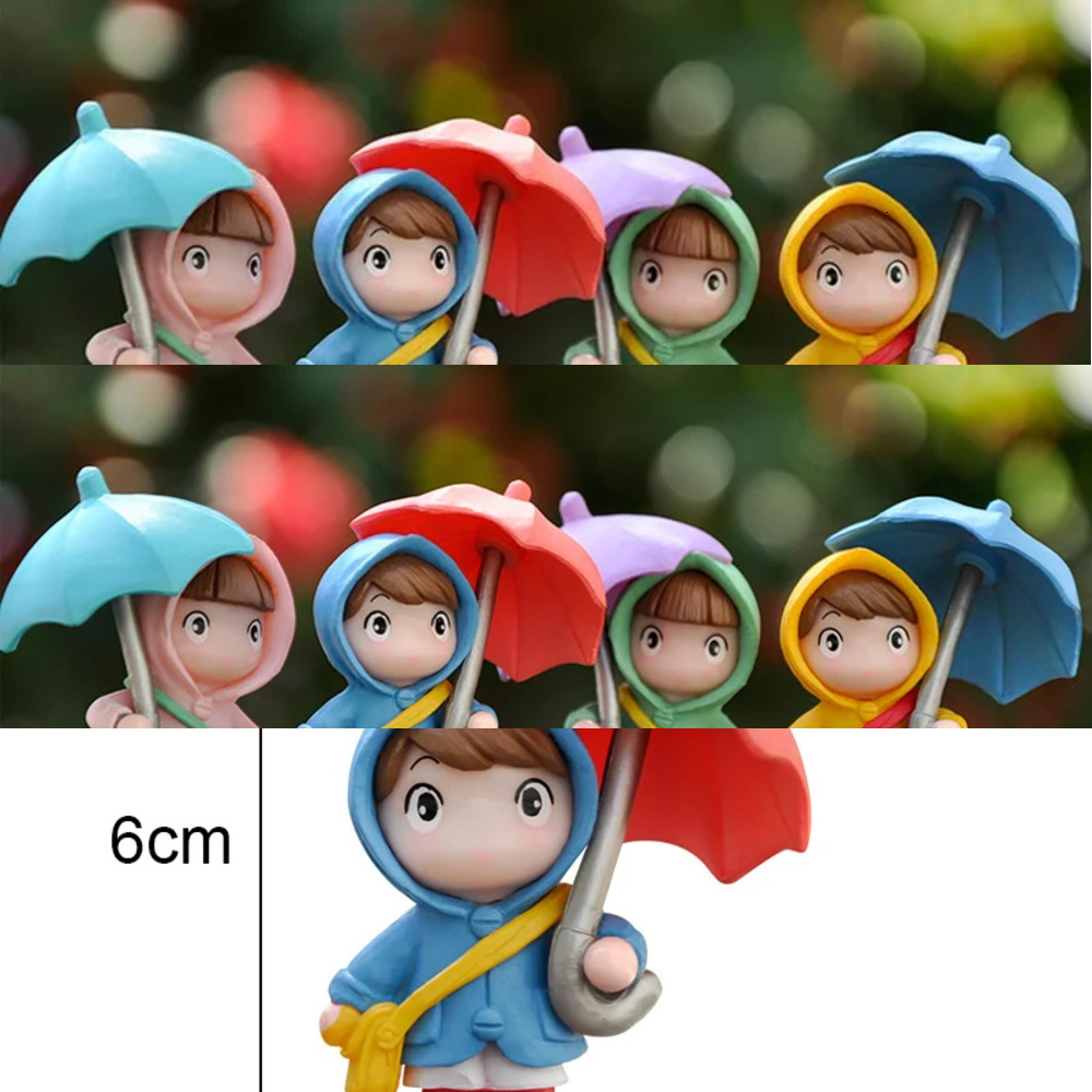 New 1Pcs Cute Umbrella Couple Interior Decoration Action Figures Auto Rearview Mirror Dashboard Ornaments For Car Accessories