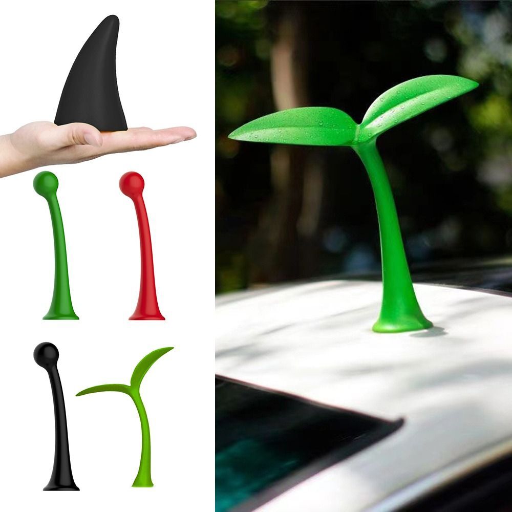 New Ornament 3D Stereo Stickers Bean Sprouts Exterior Decor For Car Roof Bumper Hood