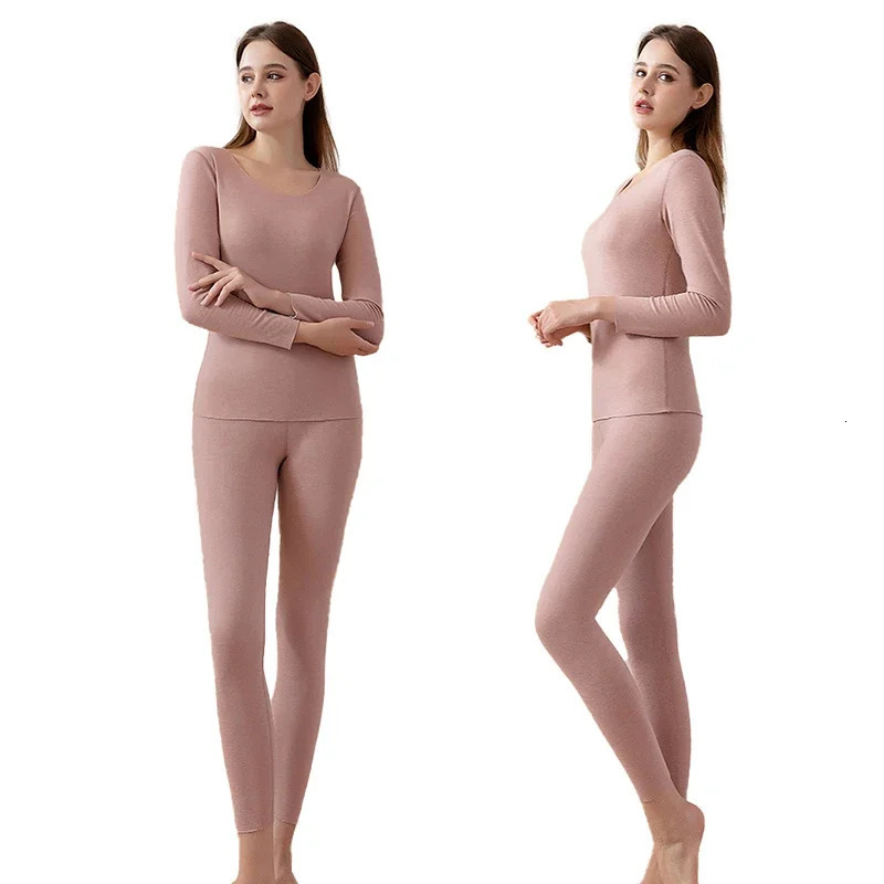 Womens Thermal Underwear Thermo Underwear Sets Thermal Clothing Woman for Cold Seamless Thick Double Layer Winter Cloting 241031