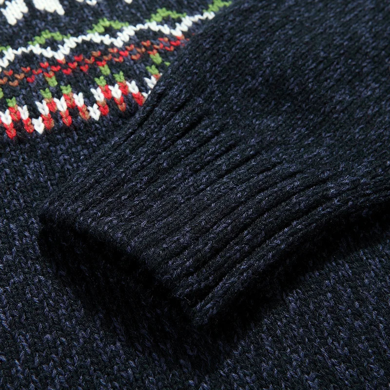 Size XXXL 4XL 5XL 6XL Sweater Male Autumn Zipper Half Turtleneck Pullover Knitted Men Clothing Christmas Jumpers 241031
