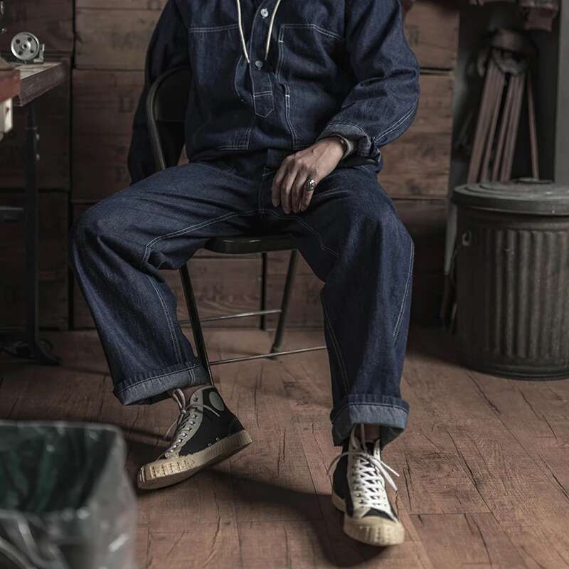 Red Bronson 1935 Army CCC Fatigue Dungarees M-35 Denim Pants Vintage Mens Workwear