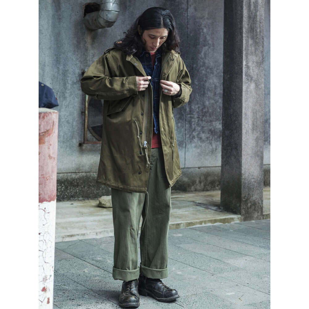 Bronson M-1951 Fishtail Parka Shell Sateen Cotton Army Type M-51 Coat Jacket