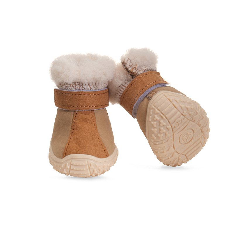 Winter Colorful Teddy Warm Pet Shoes for Autumn and Winter, Bomei Small Anti slip Dog Shoes