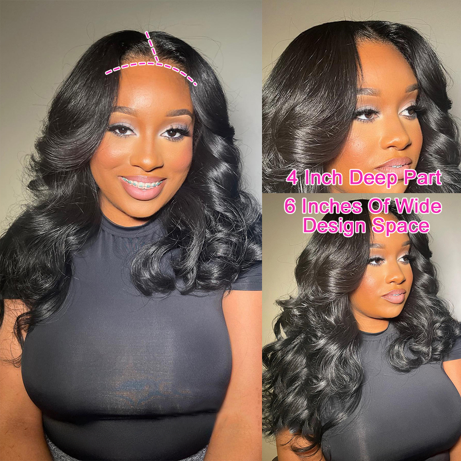 250 Density Brazilian Body Wave Short Bob 13x6 Transparent Front Human Hair Wigs HD Pre Plucked Synthetic Lace Frontal Wig For Women