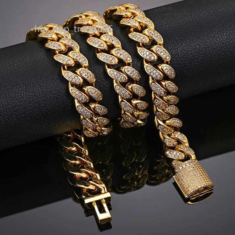 Master Rocks Hiphop Necklace 925 Sterling Silver 12mm Iced Out VVS Moissanite Cuban Link Chain Necklace