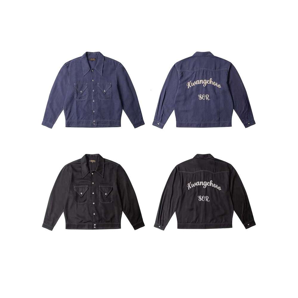 Second Order Men's Embroidery Western Urban Vintage Style Long Sleeve Shirt Jacket