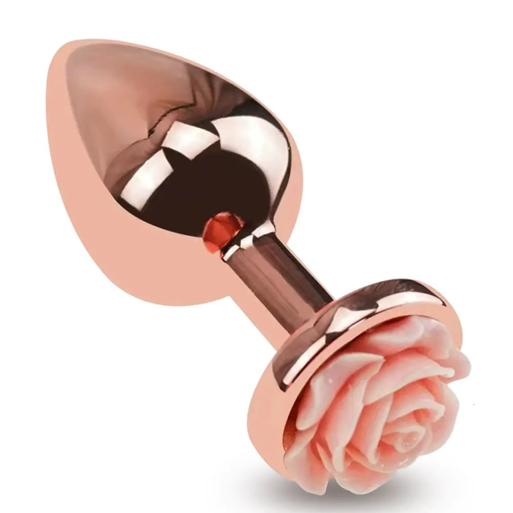 3Size Anal Plug Buttplug Rose Shape Anal Sex Toys for Men Women Beginners Advanced Users Sex Toy for Vagina Training But Plug 241031