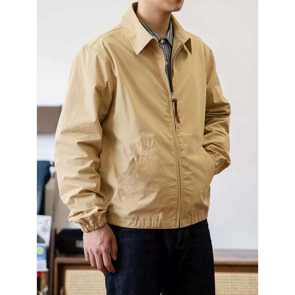Red Tornado Lightweight Full-Zip Commuter Jacket Turn-Down Collar Windbreaker For Men