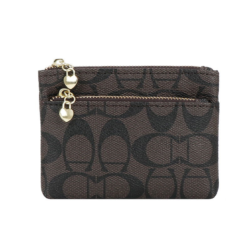 New Designer Zipper Zero Women's Handheld Mini Card Short Wallet Key Coin Bag