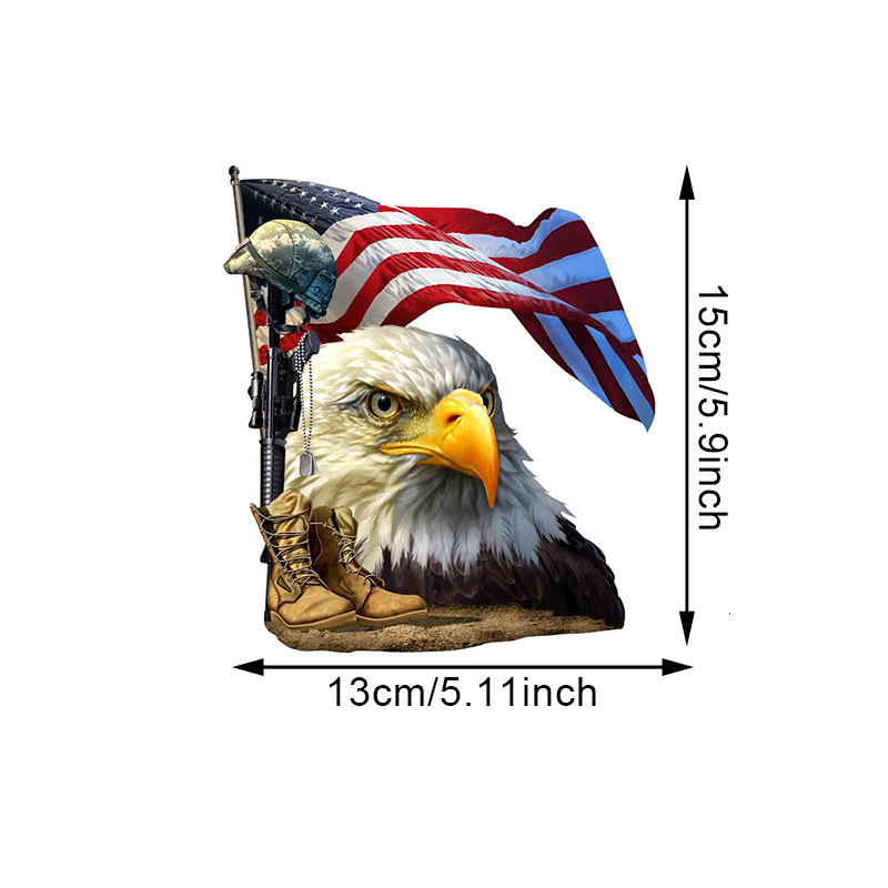 New Sticker Our Bald Eagle American Flag Waterproof Vinyl Decal Window Car Accessories