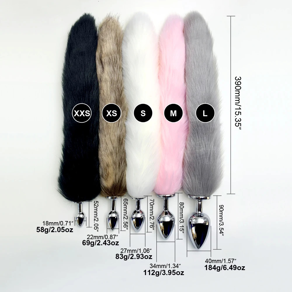 1PcsBDSM Five Sizes Dog Tail Anal Plug Animal Tail Butt Plug Role-playing Sex Games Sex Products Men And Women Adult Sex Toys 241031