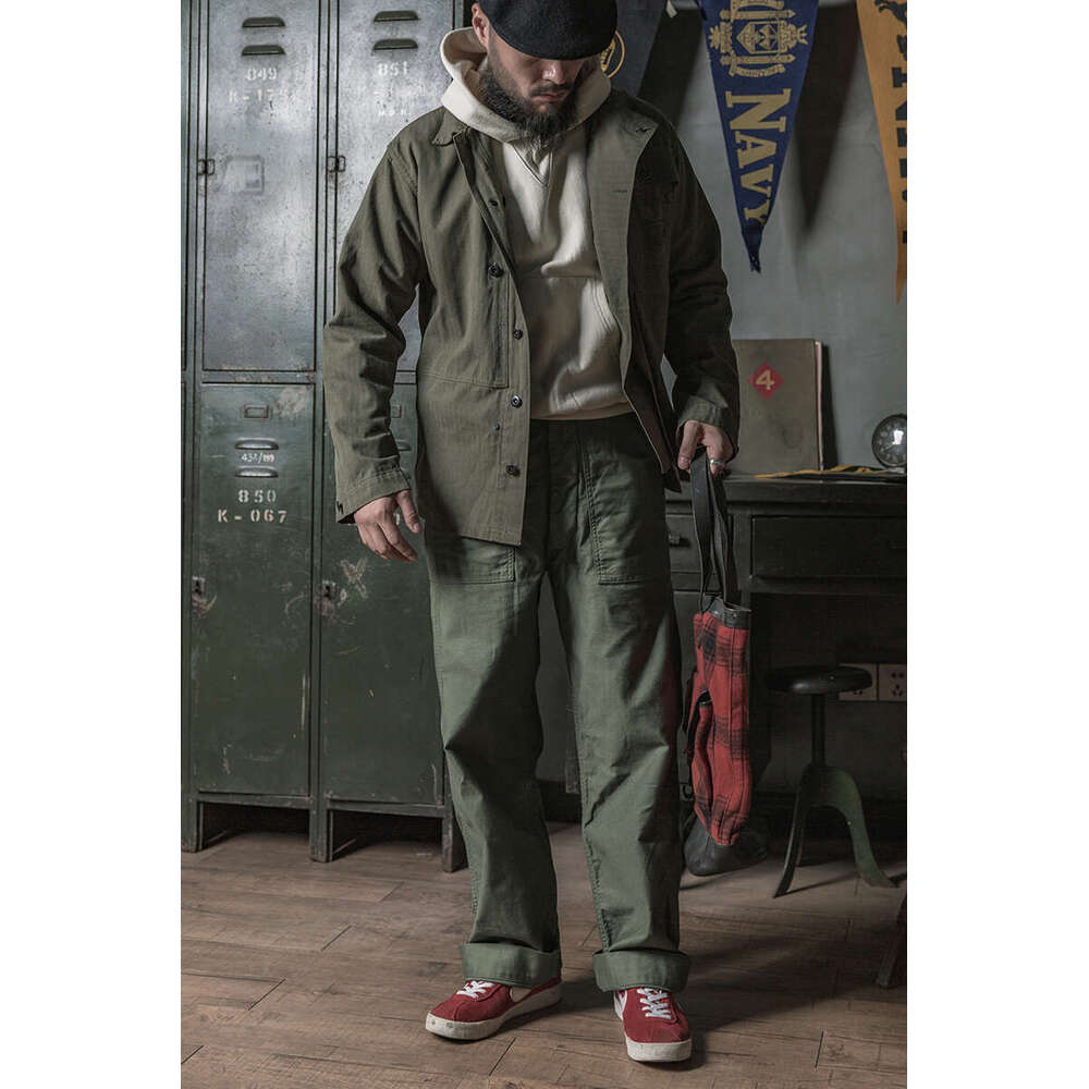 Bronson 1944 Pattern Herringbone Twill Jacket Olive Drab P-44 Vintage HBT Work Coat