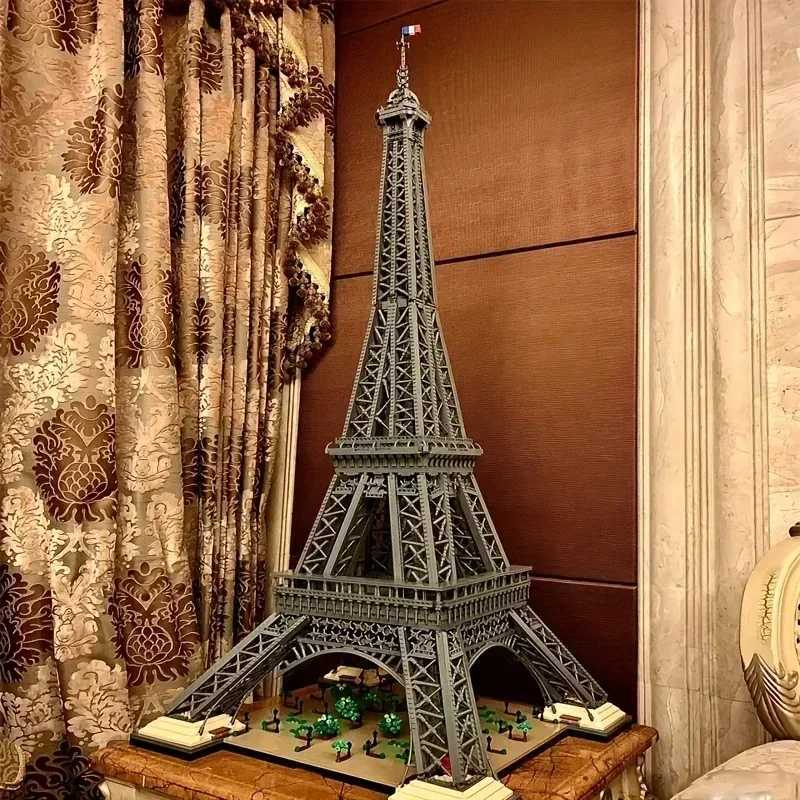 Blocks Blocks Blocks 10001 Eiffel Tower building blocks 15M compatible with 10307 high model building blocks Paris birthday childrens gift toys archi 