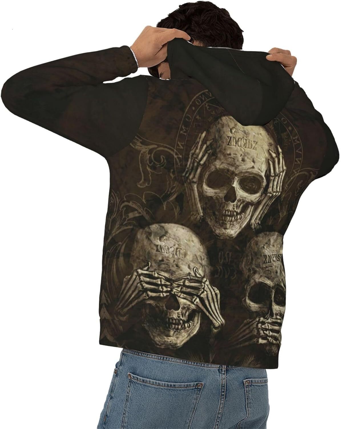 Hoodie for Mens Womens Cool Hoodies For Men Novelty Mens Hoodies Funny Pullover Hoody 3d Printed Hooded Sweatshirt With Big Pockets Warm Hip Hop