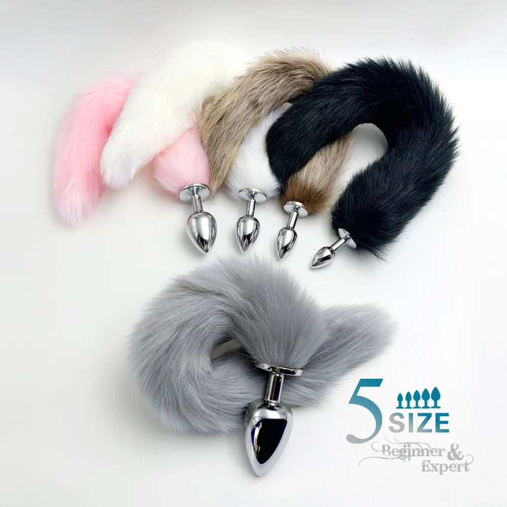 1PcsBDSM Five Sizes Dog Tail Anal Plug Animal Tail Butt Plug Role-playing Sex Games Sex Products Men And Women Adult Sex Toys 241031