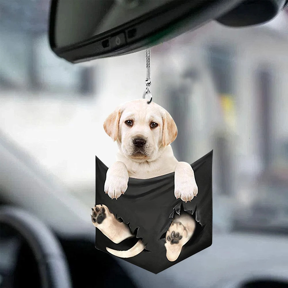 New Pendant Practical Interior Ornament Mini Puppy Shape Hanging Toy Gift Car Decoration Accessories