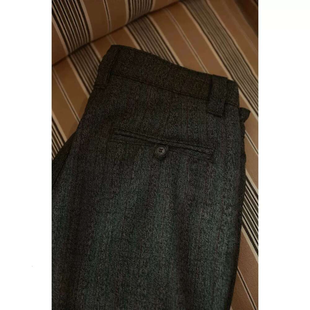 Second Order 2-Tuck Pants Relaxed Fit Straight Leg High Waist Men's Pleated Trousers