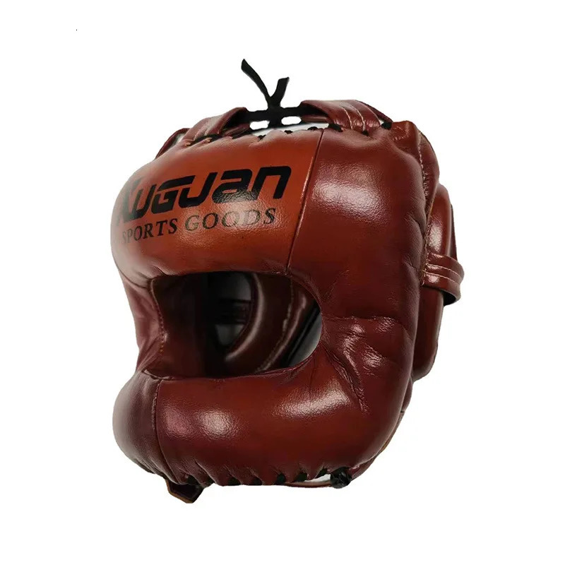 PU Boxing Head Protection Adult Fitness equipment Cross Beam Closed Full Sports Sanda Helmets Taekwondo Accessories 241030
