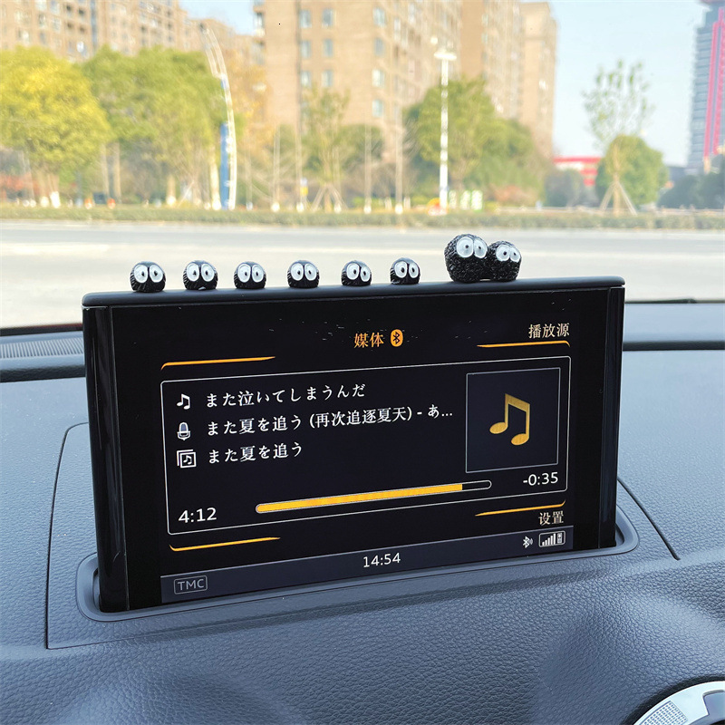 New 5/10/20Pcs Cute Black Elf Interior Decoration Funny Auto Center Console Rearview Mirror Ornaments For Car Accessories
