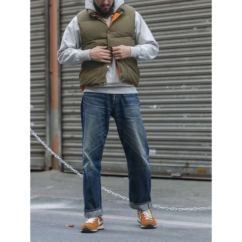 Red Bronson Trail Down Vest Retro-Inspired Men's Water-Resistant Puffer Waistcoat