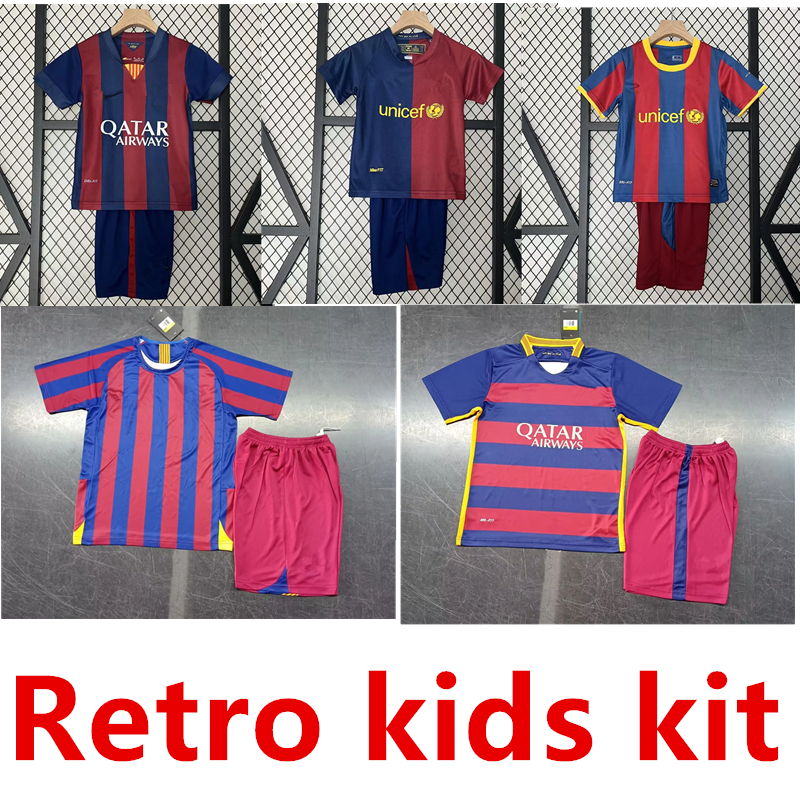 Retro soccer jerseys 2005 2006 2010 2011 2014 XAVI RONALDINHO RONALDO RIVALDO NEYMAR JR Iniesta finals classic maillot foot men kids kit football shirts 16-28