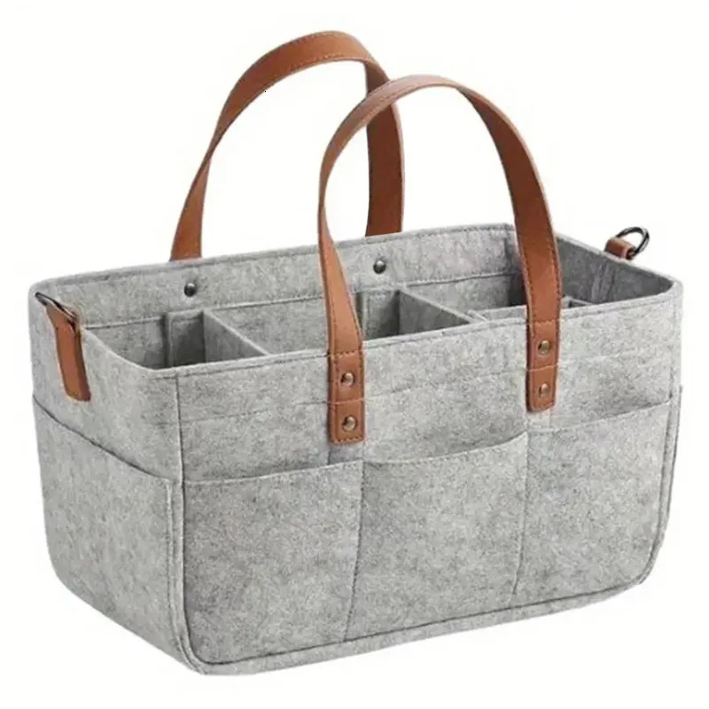 New With Handle Caddy Changing Nappy Kids Carrier Large Pocket Baby Felt Storage Nursery Organizer Basket Infant Diaper Bag
